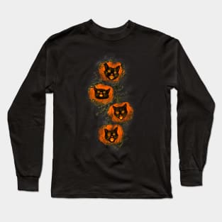 Pumpkin Cats Long Sleeve T-Shirt